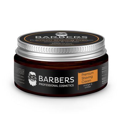 Крем для гоління зі зволожуючим ефектом Barbers Orange-Amber 100 мл 4823109403970 фото