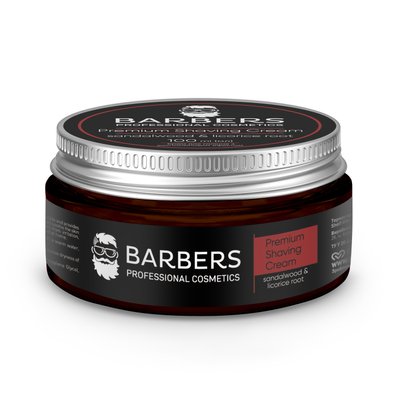 Крем для гоління з заспокійливим ефектом Barbers Sandalwood-Licorice Root 100 мл 4823109403963 фото